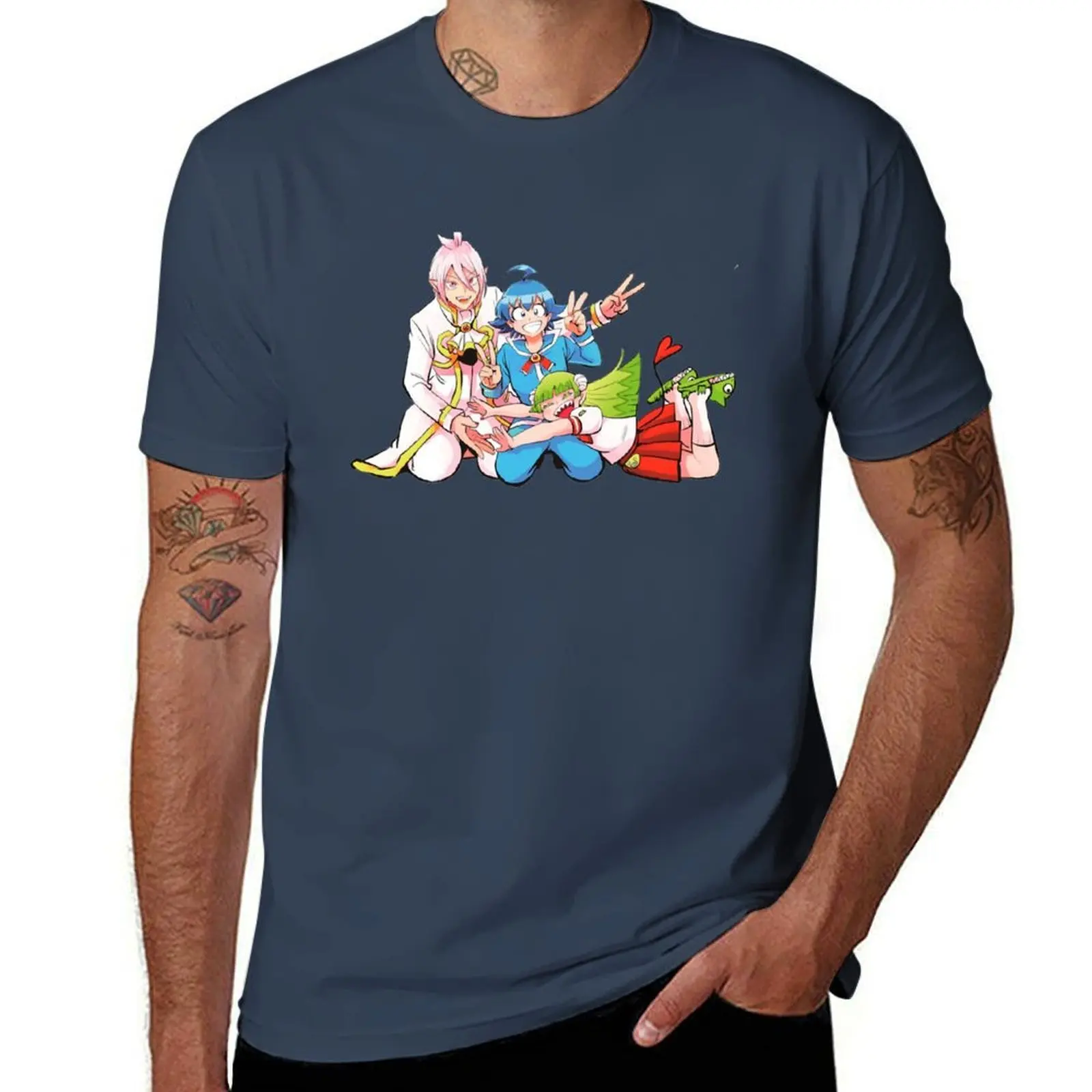 Gifts Idea Funny Iruma Kun Friends T-Shirt Work Style Casual T-Shirt
