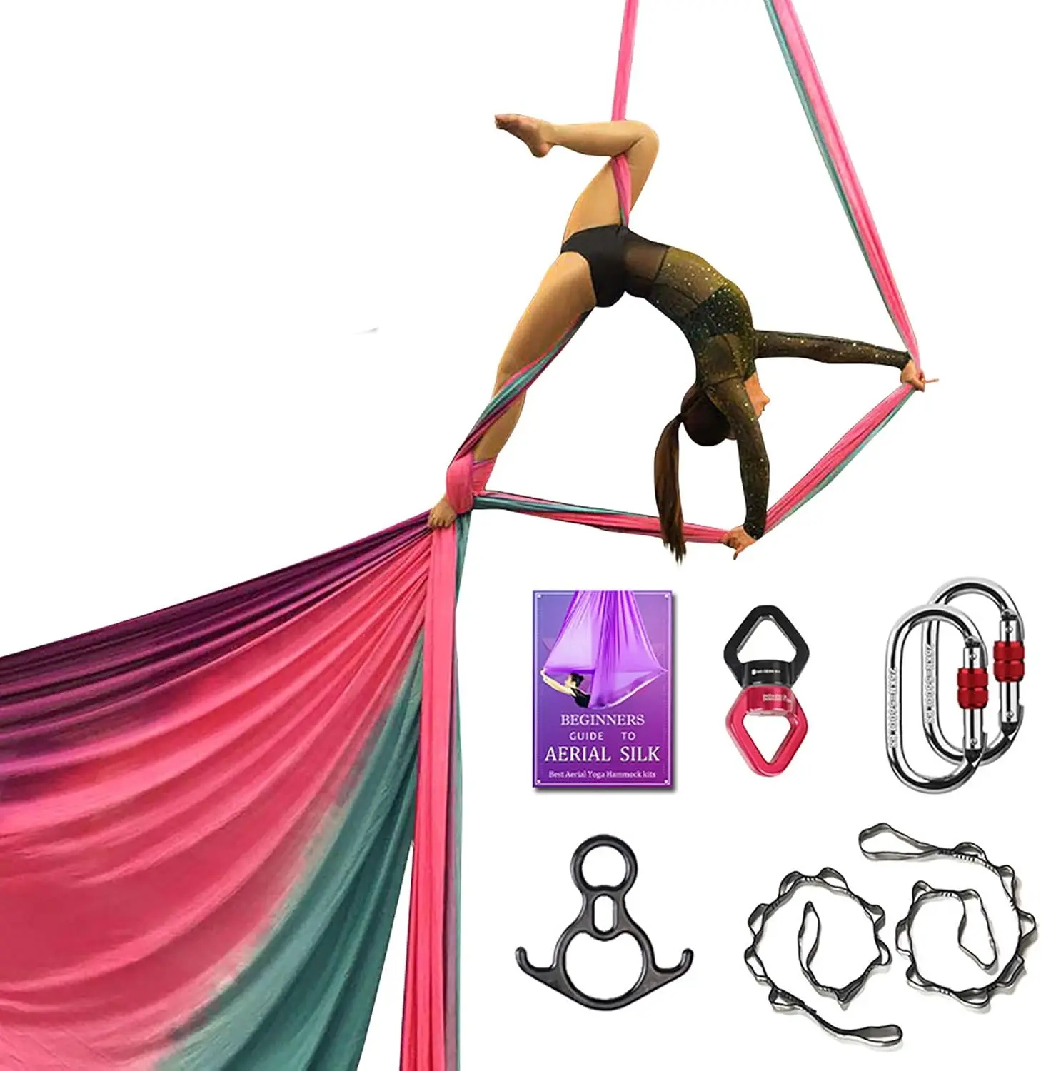 

Deluxe Equipment Set for Yoga,11 yards Yoga Hammock Swing for Aerial Acrobatic,Circus Arts, Aerial Da