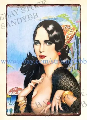 1940s GYPSY LADY art ALBERTO VARGAS metal tin sign unique modern wall art decor