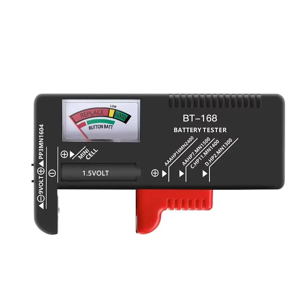 BT-168 Universal Battery Tester Power Meter for AA AAA C D 9V 1.5V Button Cell Color Voltage Checker