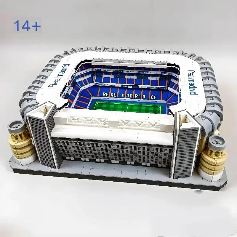 

NEW 5876pcs Ideas Famous Football Club Madrid Santiago Bernabeu Stadium Landmark 10299 Assembly Bricks Model Birthday Gifts