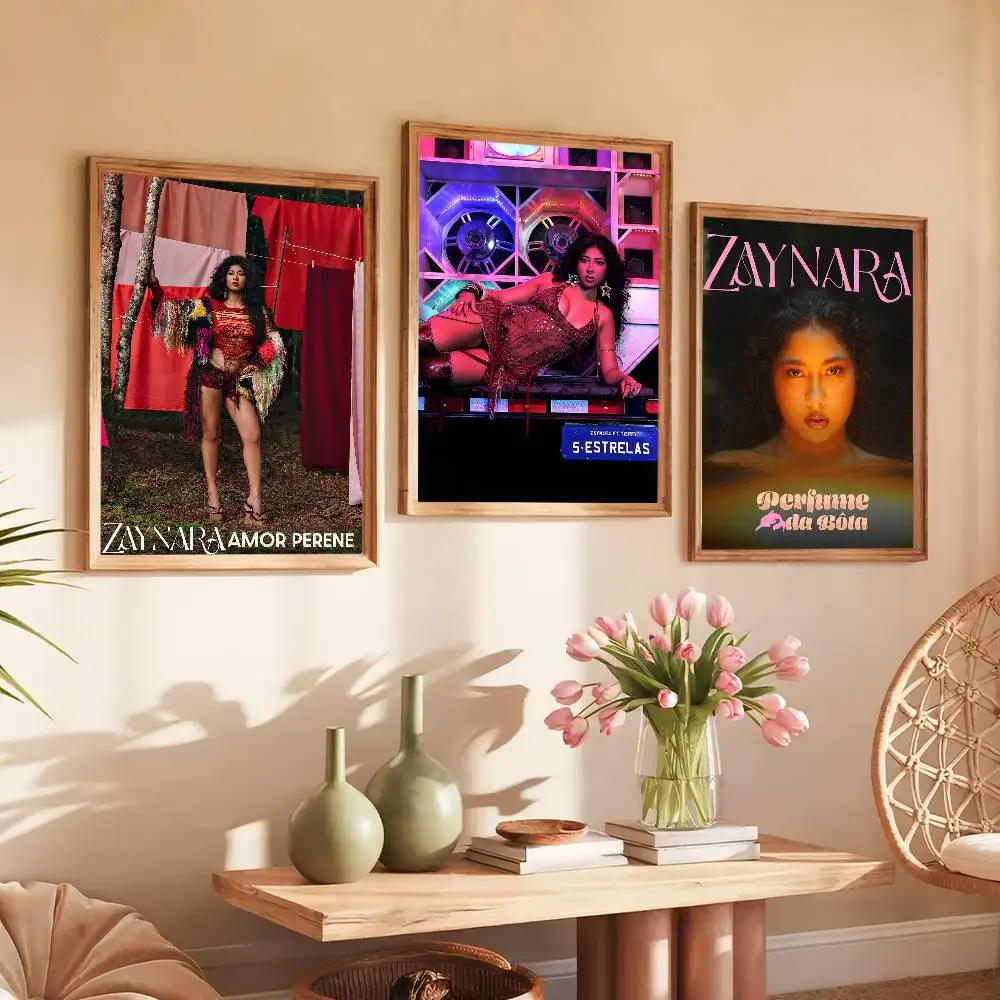 Zanger Zaynara Amor Perene Poster Prints Zelfklevend Huis Geschikt voor Woonkamer Decor Decoratie Muur
