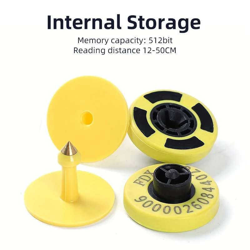 Etichetta auricolare per animali 134,2 KHz ISO11785 Etichetta auricolare RFID passiva standard LF FDX-B per la gestione di bovini, ovini, maiali