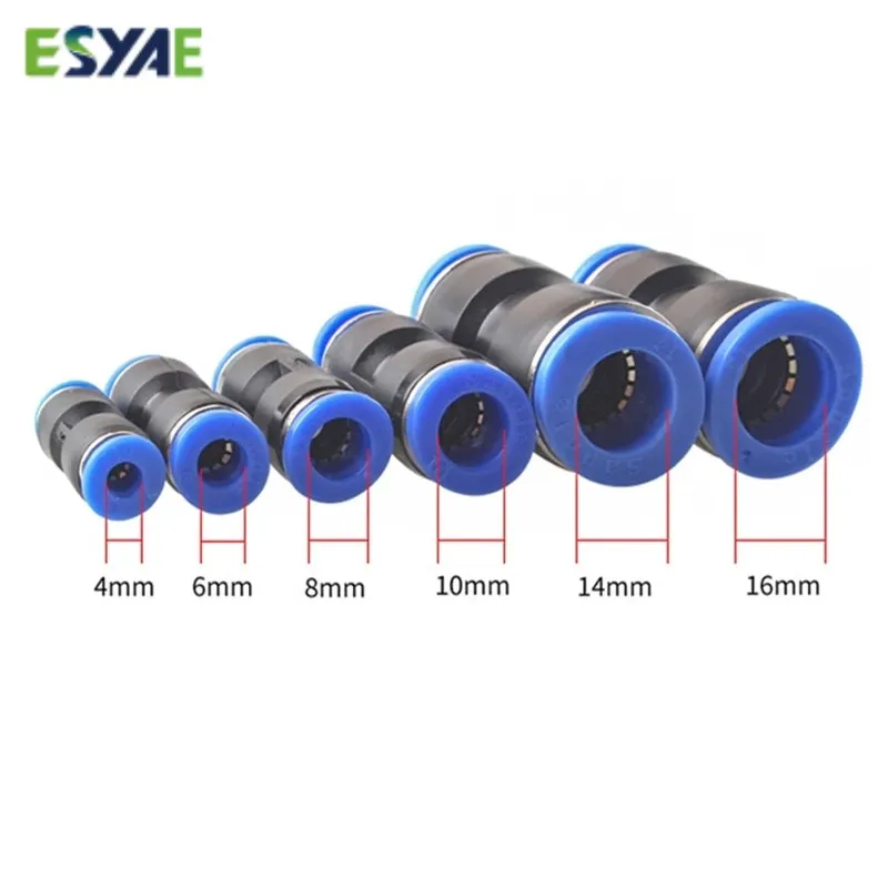 공압 피팅 파이프 커넥터 튜브 에어 퀵 피팅 워터 푸시 인 호스 플라스틱, 4mm 6mm ... - 3