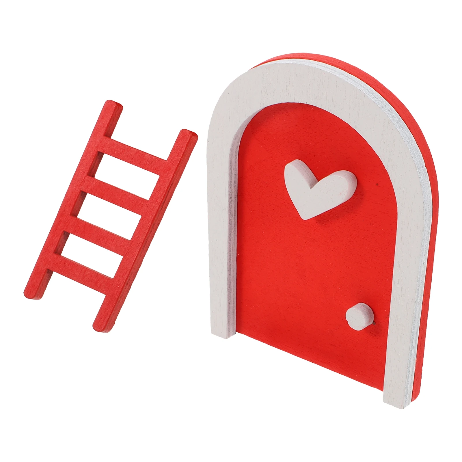 

2 pcs Mini Landscape Decoration Wooden Door for Garden Fairy Home Dollhouse Tabletop Ornament Creative Design Outdoor Space