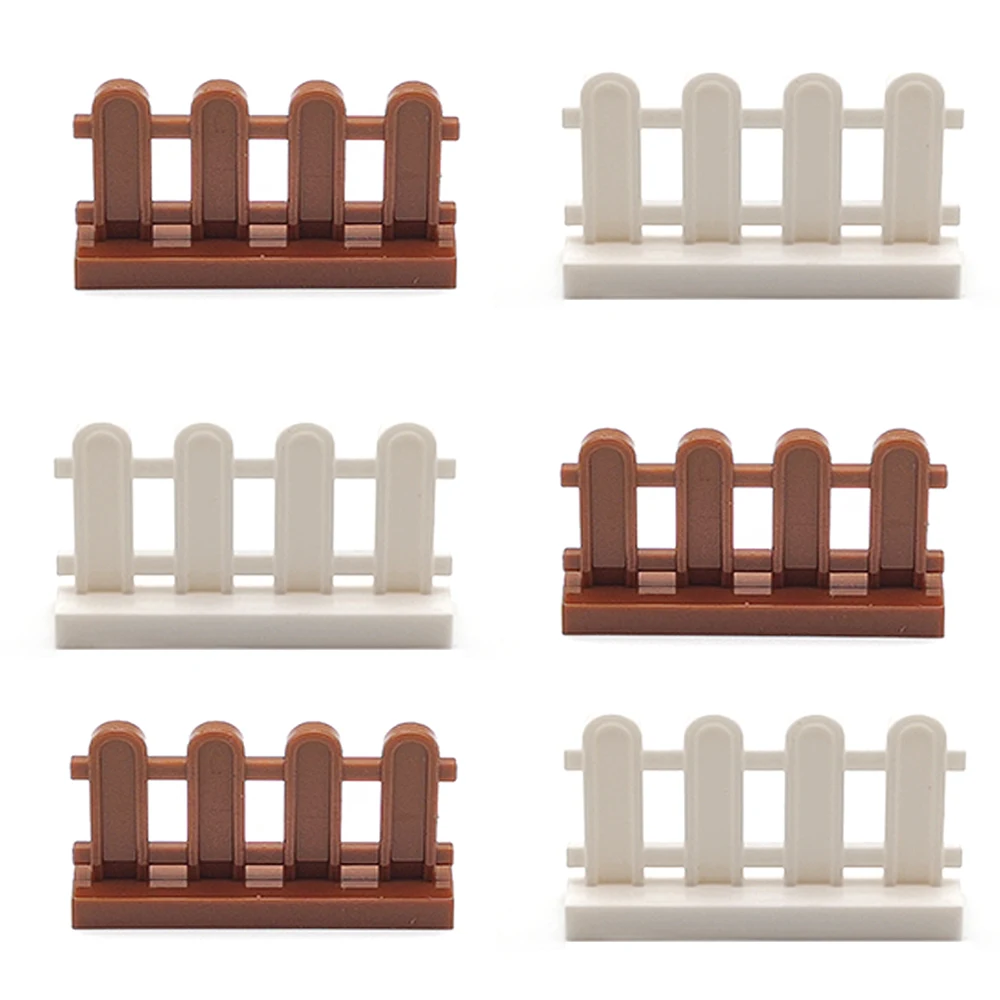 Fence Railing Building Block MOC Railing Stair Barrier Guard Castle Street View Garden Farm DIY Assemble Children\'s Toys