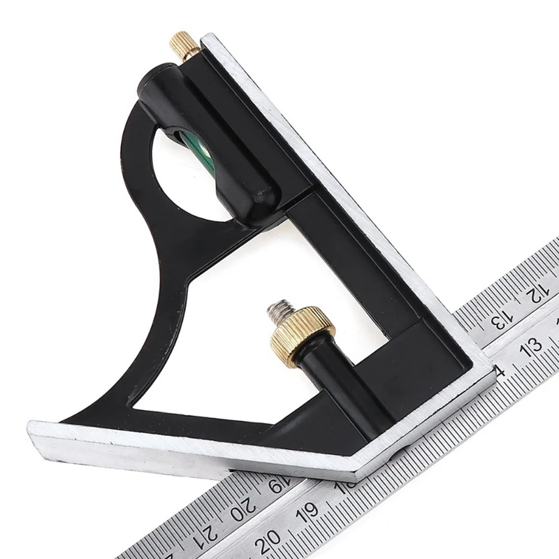 3 In 1 300 Mm Adjustable Measuring Ruler Protractor Tools Multi Combination Square Angle Finder