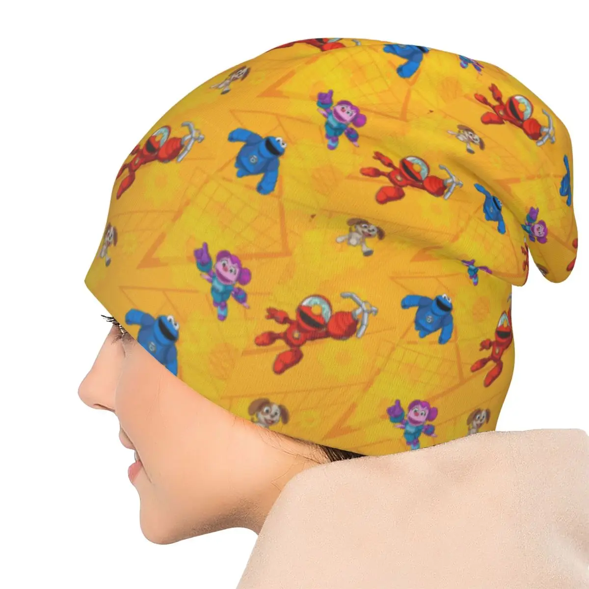 Gergelim rua mecha construtores padrão crânios gorros chapéus casuais das mulheres dos homens ao ar livre boné quente cabeça envoltório bonnet chapéus