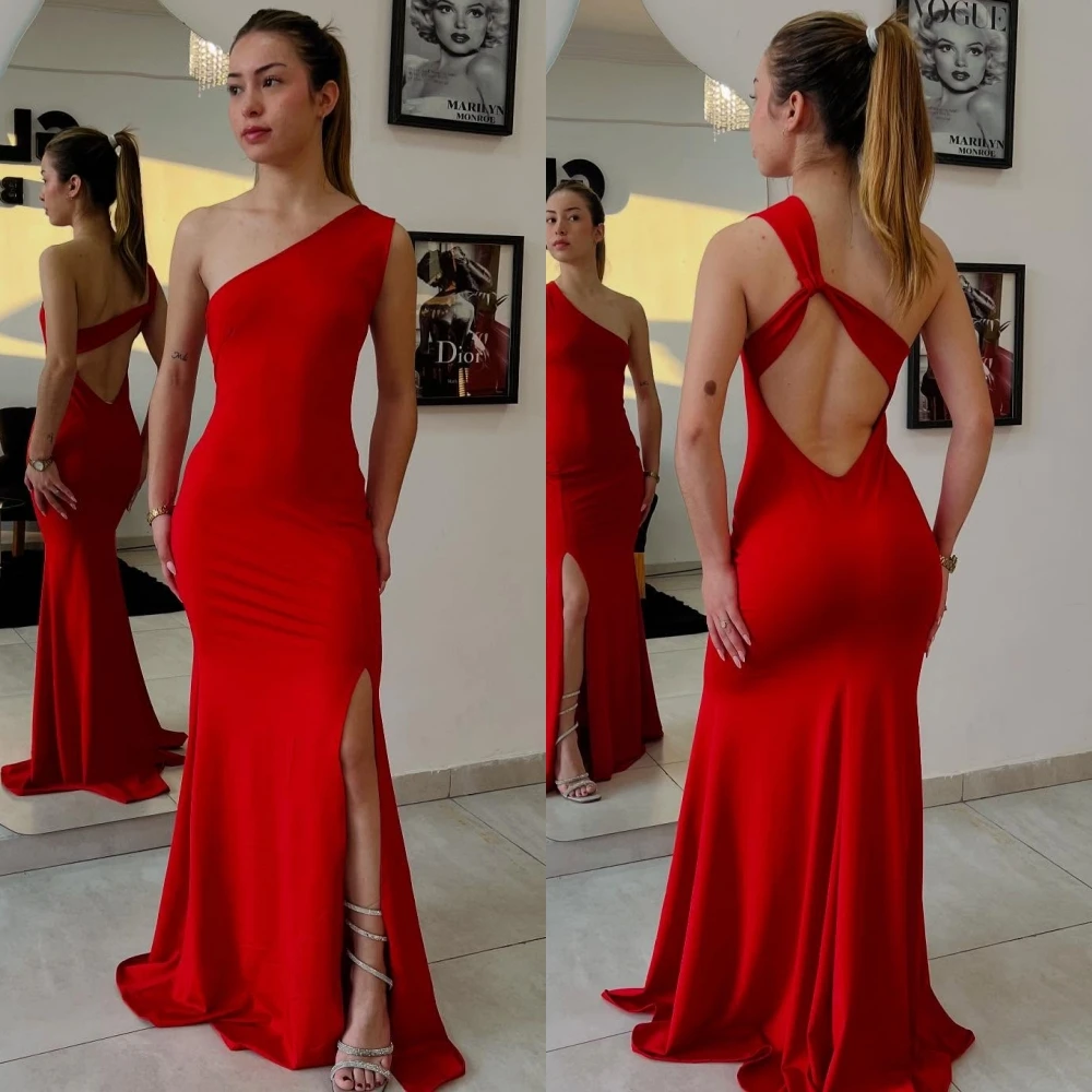 تخصيص حورية البحر كتف واحد أزياء أنيقة مساء اللباس مزاجه حزب أثواب عالية الجودة مخصص فساتين المناسبات