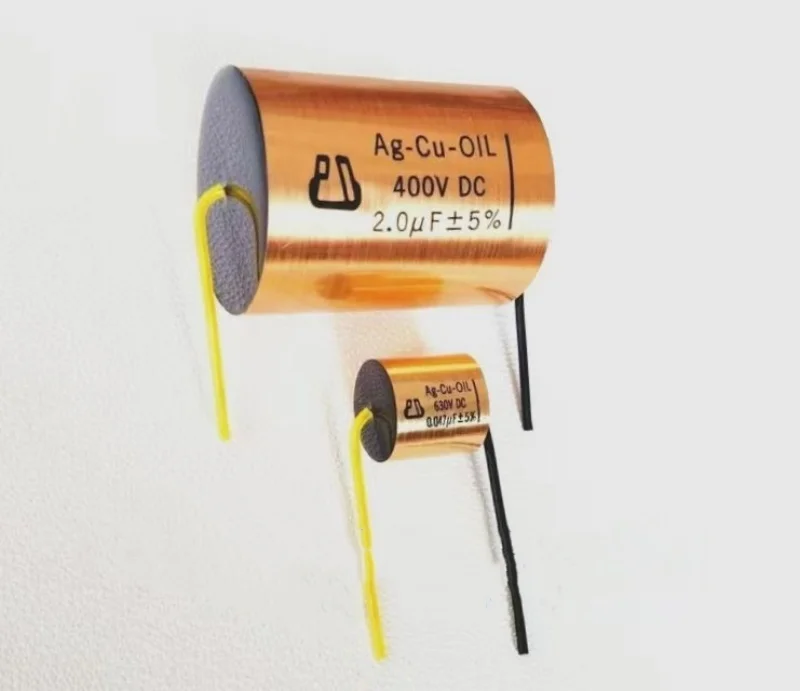 copper-foil-oil-impregnated-silver-pin-polar-capacitor-hifi-audio-diy-grinding-mill-frequency-division-coupling-mkp-1pcs