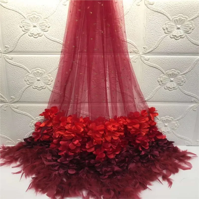 Nieuwe Mesh Bloem Kant Stof-