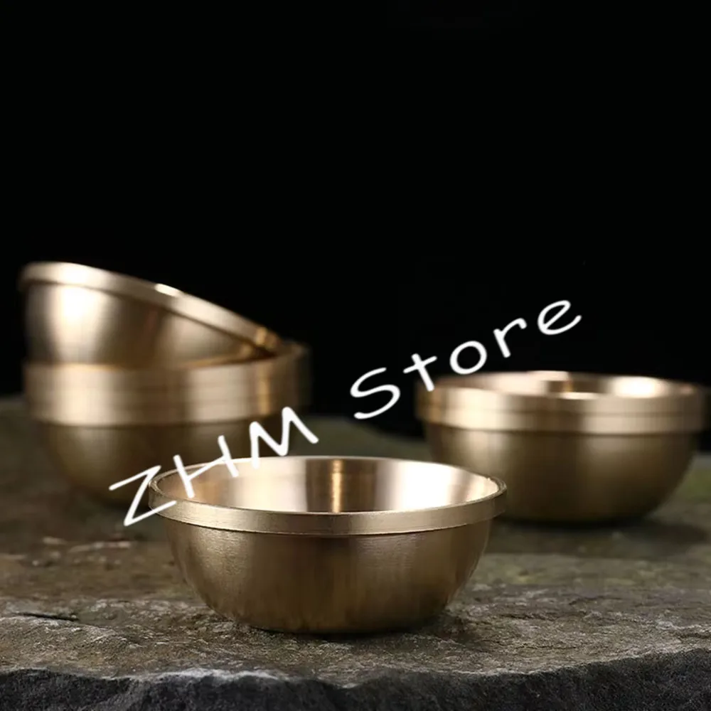 7pcs/set Pure Copper 5.6cm Tibetan Tantric Supplies,Temple/Home Putting Decorations,Water Supply Sacrificed bowl/Cups sets