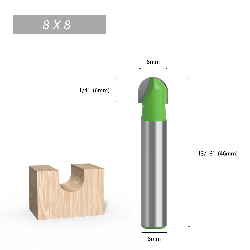 Lavie 1 Stück Hartmetall-Fräser mit rundem Schaft, 8 mm Schaftdurchmesser, für Holzbearbeitung, geeignet für Heimwerker und professionelle Holzbearbeitung. – Detail 4