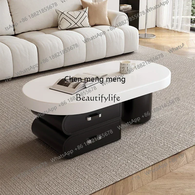 

New Arrivals New styleNN NNItalian modern simple light luxury oval coffee table household living room small apartmentss 7304