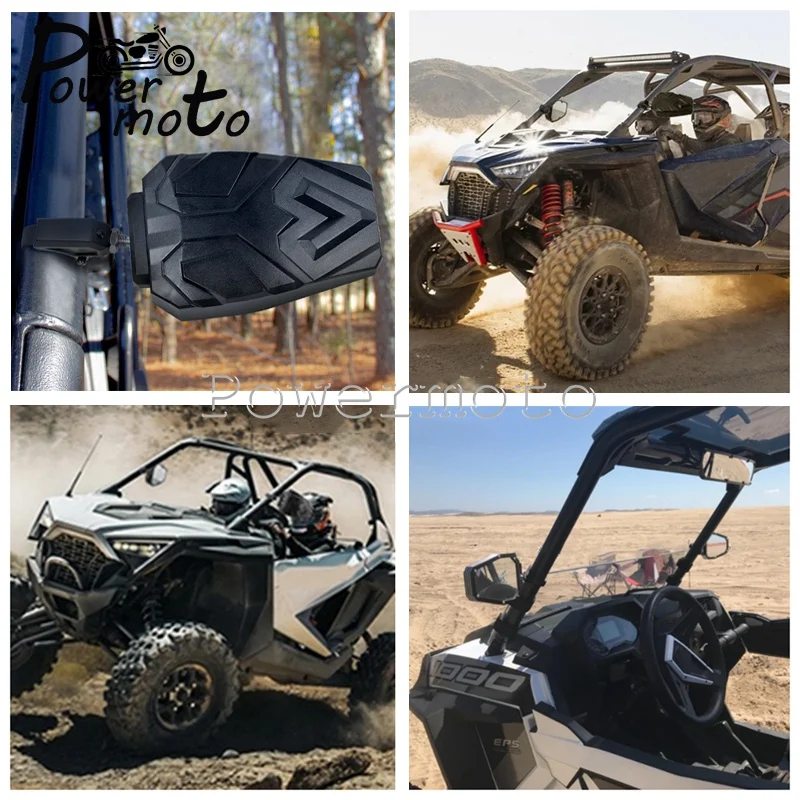 ل بولاريس ياماها YXZ Kawasaki Teryx 1000 هوندا Pionner Can-am Maverick X3 UTV المرايا الجانبية 1.5 "-2" لفة بار مرآة الرؤية الخلفية #2