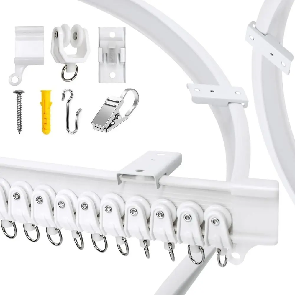 

Простая в установке карнизная направляющая 2/3 м, гибкая, гибкая U-образная карнизная направляющая, перегородка для комнаты, потолочное настенное крепление