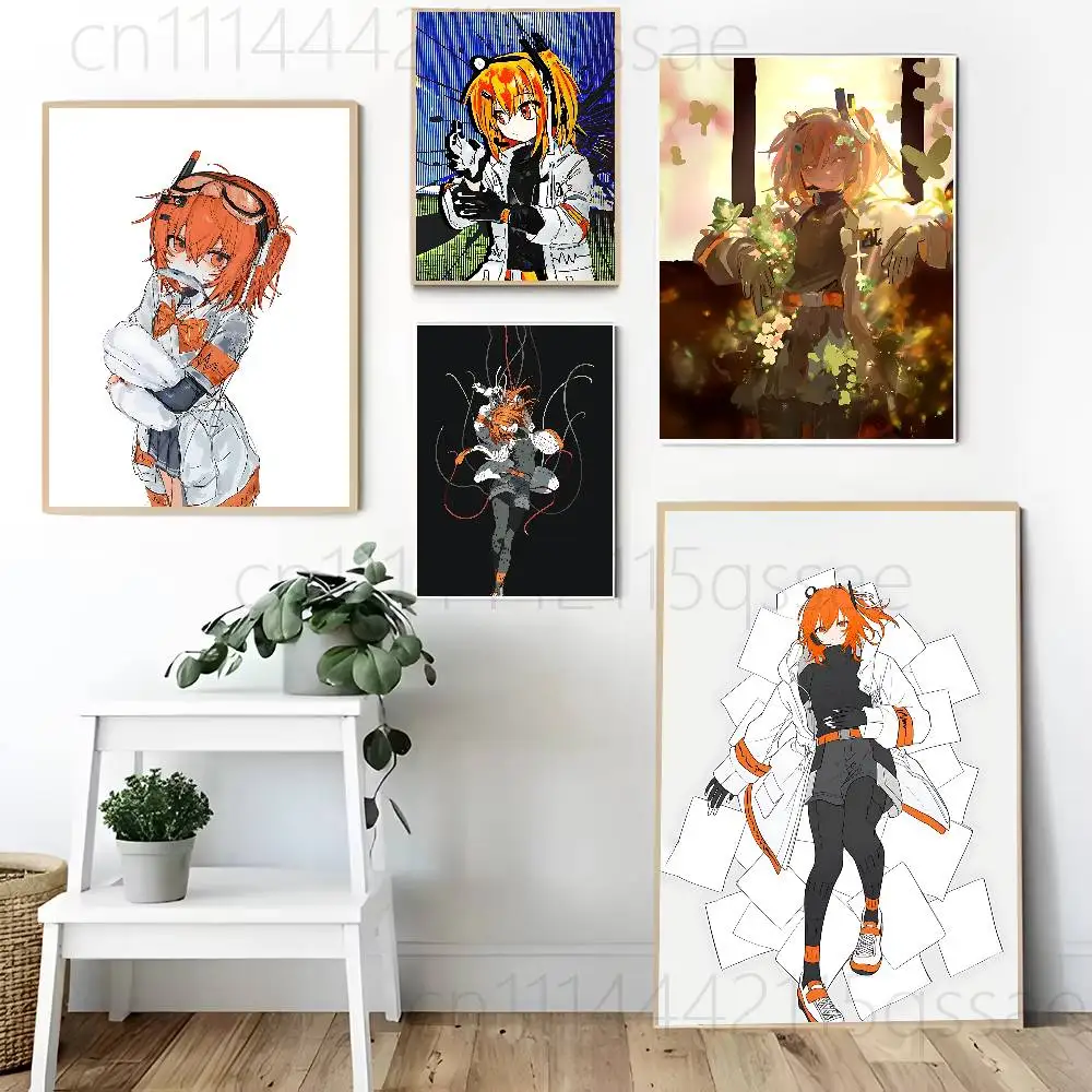 Digital virtual image Adachi Rei Poster Self-adhesive Art Waterproof Paper Sticker Coffee House Bar Room Wall Decor