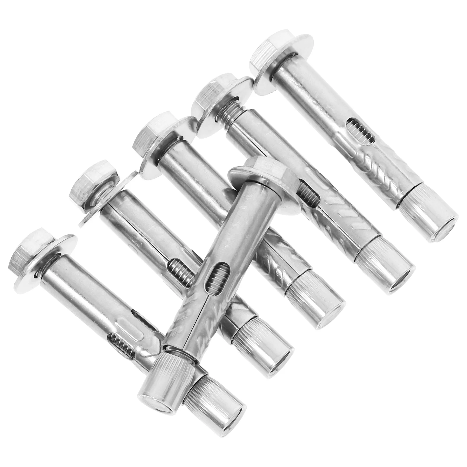 

6Pcs Expansion Screw Anchor M8x60 Heavy Duty External Nuts Reliable Stable Fixing for Heavy Objects Anchor Bolts