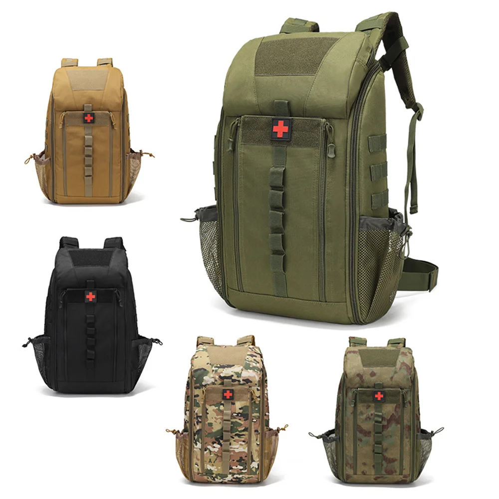 

Large Capacity Waterproof Storage Tactical Medical Backpack for Outdoor Sports Dense Weave Rucksack with Zipper Closure