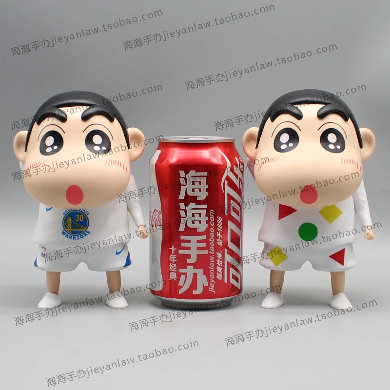 Cute Anime Kawaii Q Version Jersey Pajamas Crayon Shin-chan Desktop Decoration 15cm Action Figures Gk Model Car Ornament