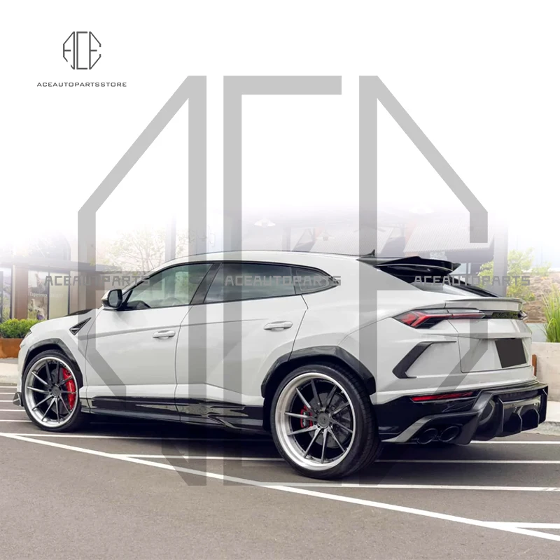 Car Body Kit For Lamborghini URUS V Style Dry Carbon Fiber Front Bumper Side Vent Cover Rear Lip Trunk Spoiler Wing Accessories