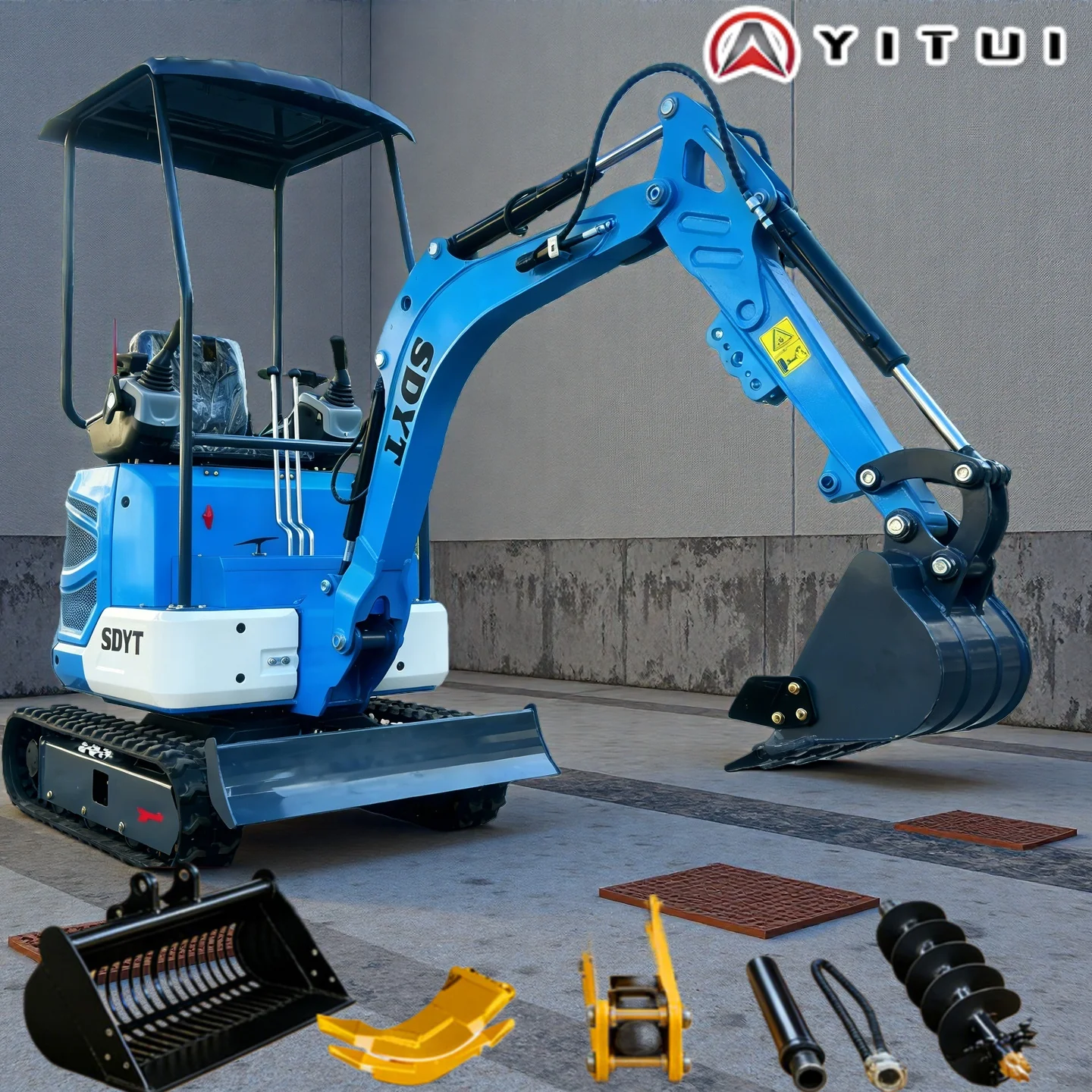 

Индивидуальный 2,0-тонный мини-экскаватор для строительной площадки Компактный экскаватор с удлиненной рукояткой Садовый мини-экскаватор