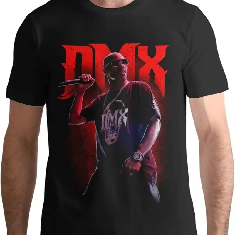 EUGENEHW DMX قميص رجالي تي شيرت كلاسيكي قصير الأكمام قمة الموضة المحملة المتوسطة Bla #1