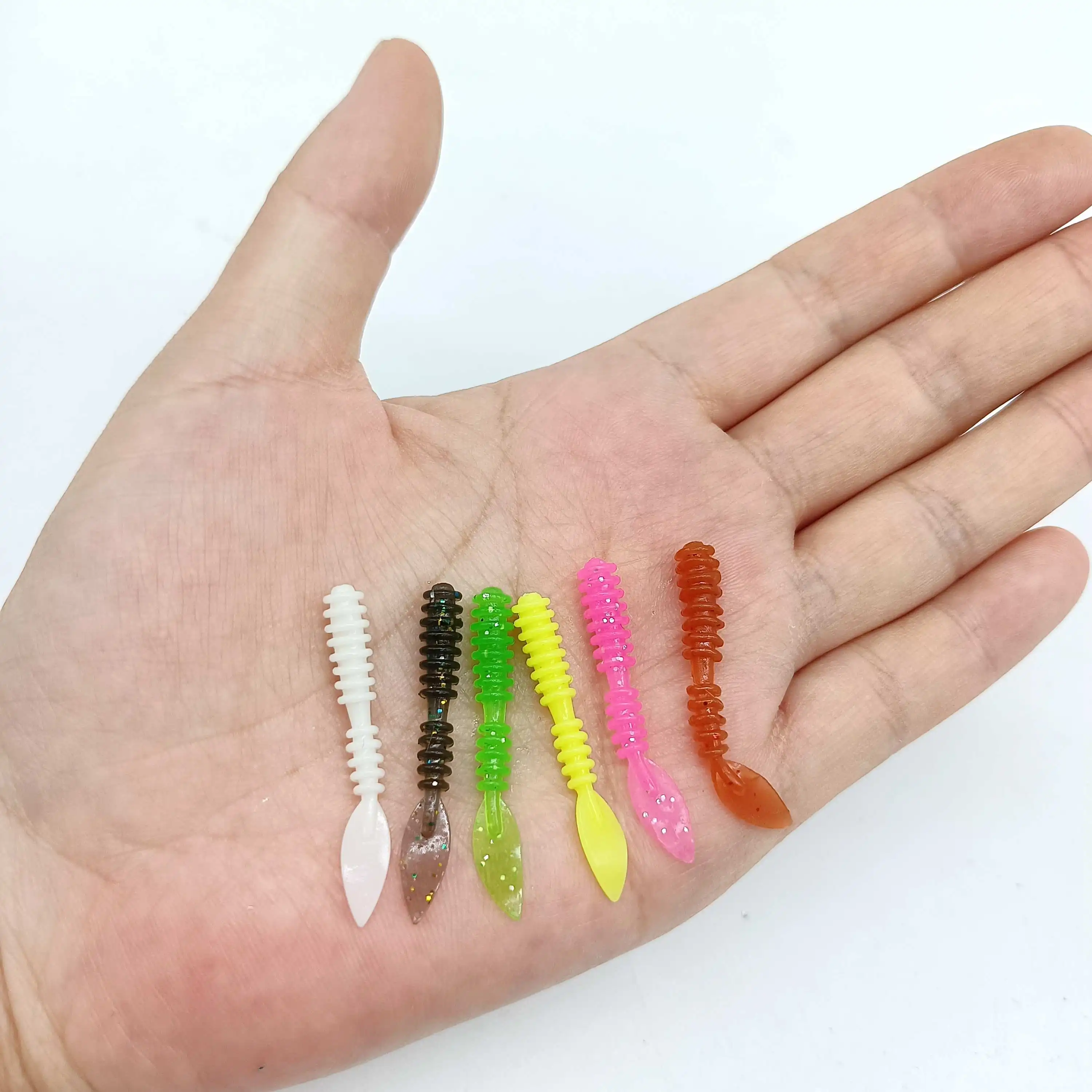 DUODUOYU 10PCS TPE Mini  Soft Fishing Lures Jig Wobblers 0.25g/40mm Silicone Artificial Baits Bass Carp Pesca Fishing Tackle