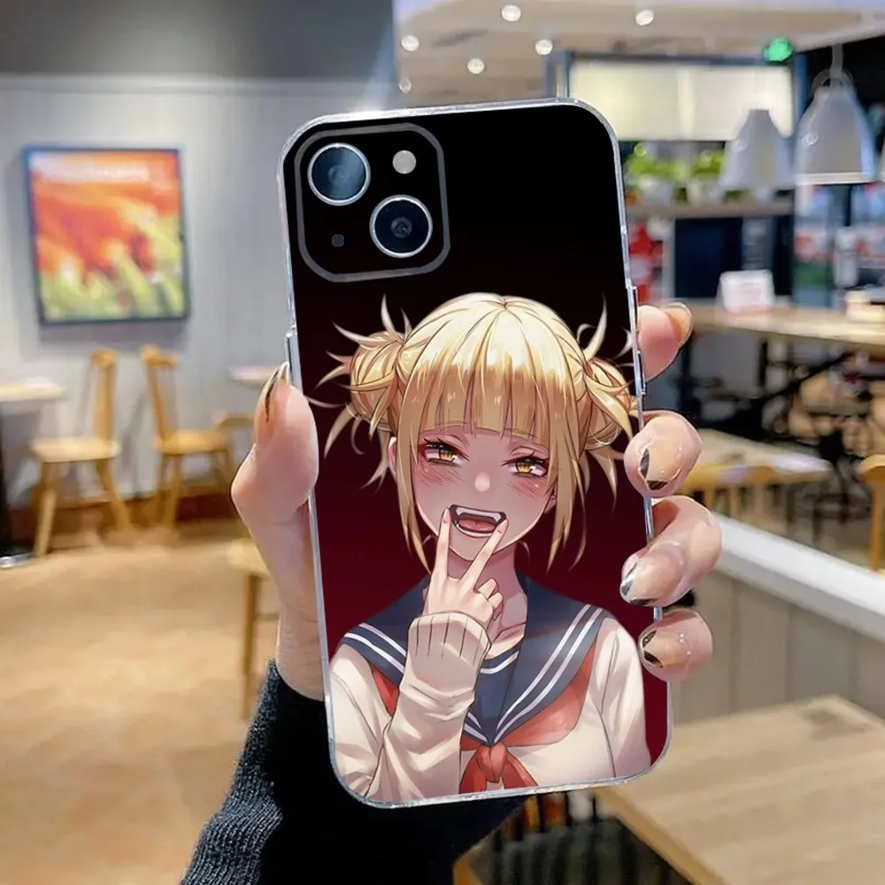 H-Himikos T-Togas Anime Phone Case For iPhone 15,14,13,12,11 Plus,Pro,Max,XR,XS,X,7,8 Plus,SE,Mini Transparent Silicone Soft