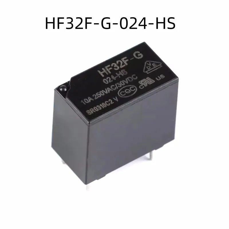 電源リレーHF32F-G-005-HS HF32F-G-012-HS HF32F-G-024-HS, 100% オリジナル,1セット,10A, 4ピン,10個