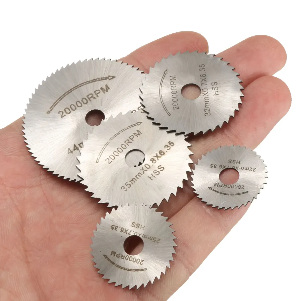 6Pcs HSS Mini Kit di utensili rotanti a lama circolare per taglierina in metallo Dremel Set di utensili elettrici mandrino Cutoff dischi da taglio