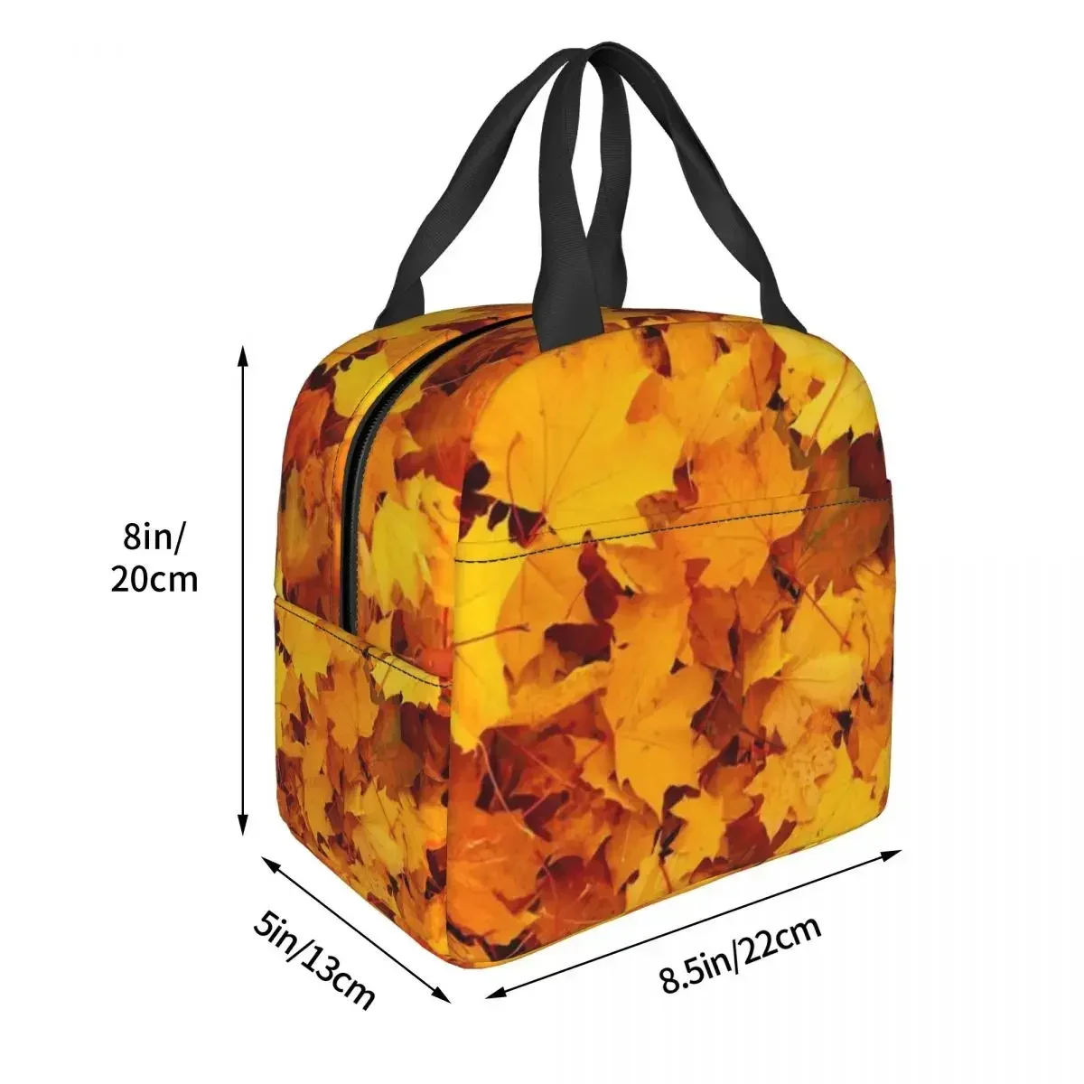 Autumn Leaves Insulated Lunch Bags Leakproof Picnic Bags Thermal Cooler Lunch Box Lunch Tote for Woman Work Children School