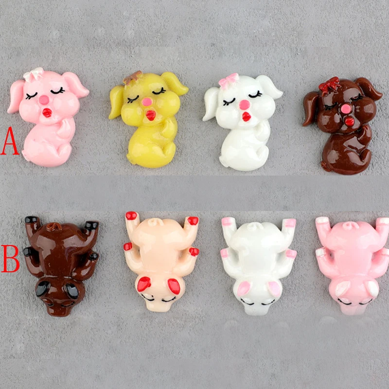 10pcs 27*30mm Flatback Cabochon Piglet Pig Charms Hair Accessories Diy Handmade Resin Butter Cream Mobile Phone Shell Beauty