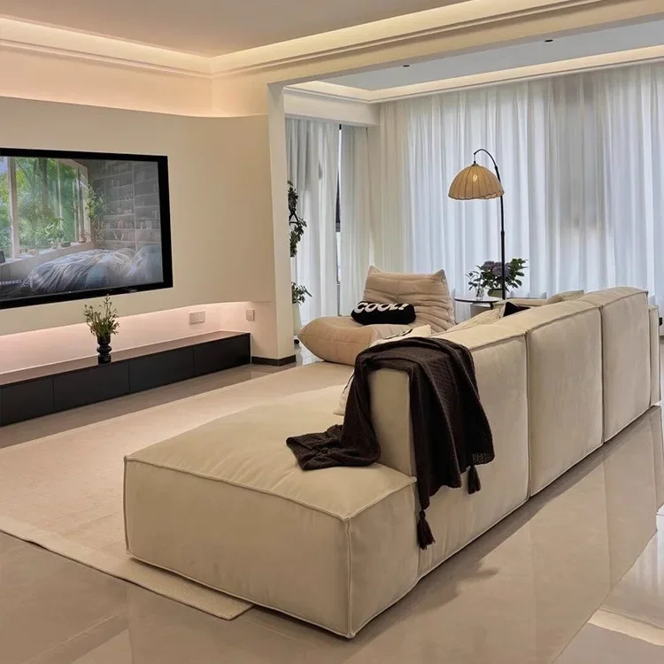 High-end sofa living room 2025 new compressible matte cloth