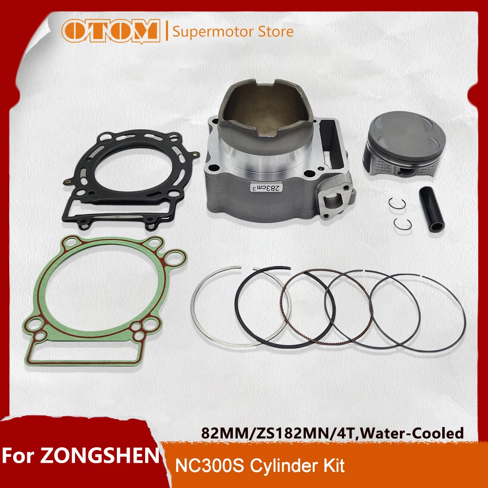 Motorcycle Accessories ZS182MN 82mm Air Cylinder Block Piston Pin Ring Gasket Pad Kit For ZONGSHEN NC300S Double Camshaft Engine