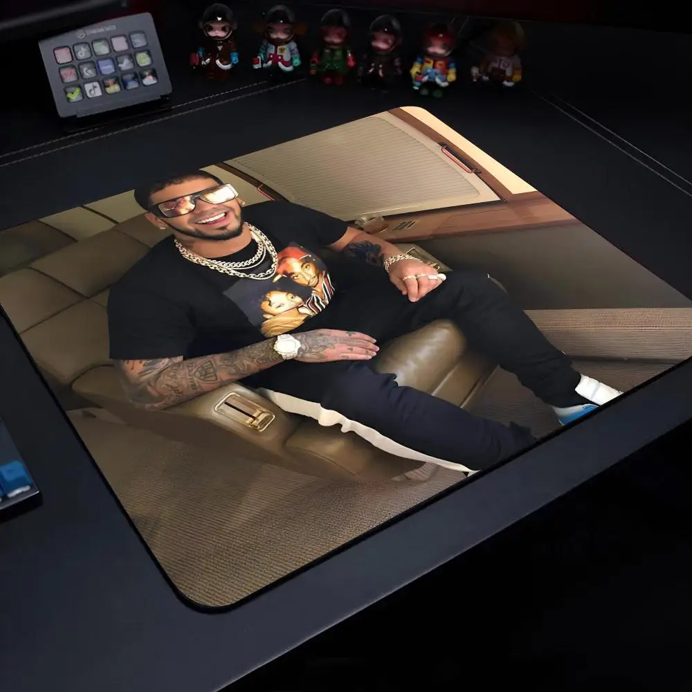 Rapper Anuel AA LLNM2 MINISO Mouse Pad Anime Game Mouse Pad High Quality Small Desk Pad Rubber Laptop Desk Pad