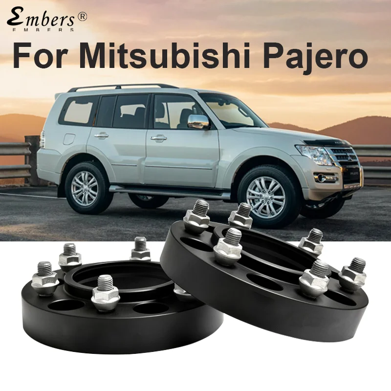 Embers Wheel Spacers For Mitsubishi Pajero PCD 6x139.7 CB 67.1 M12X1.5 Forged Aluminum Black Wheel Hub Adapter 1 Piece