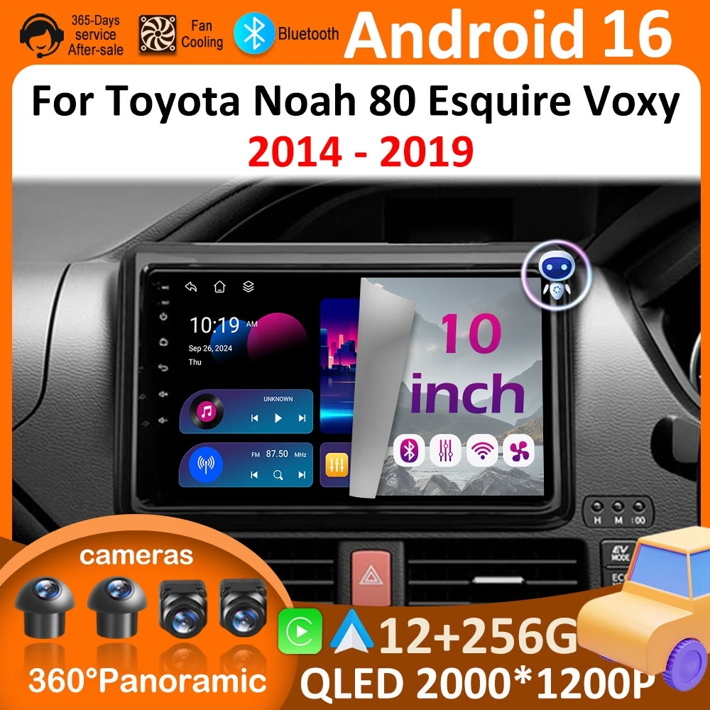 

GPS Navigation Intelligent System For Toyota Noah 80 Esquire Voxy 2014 2015 2016 2017 2018 2019 Wireless Carplay Head Unit WIFI