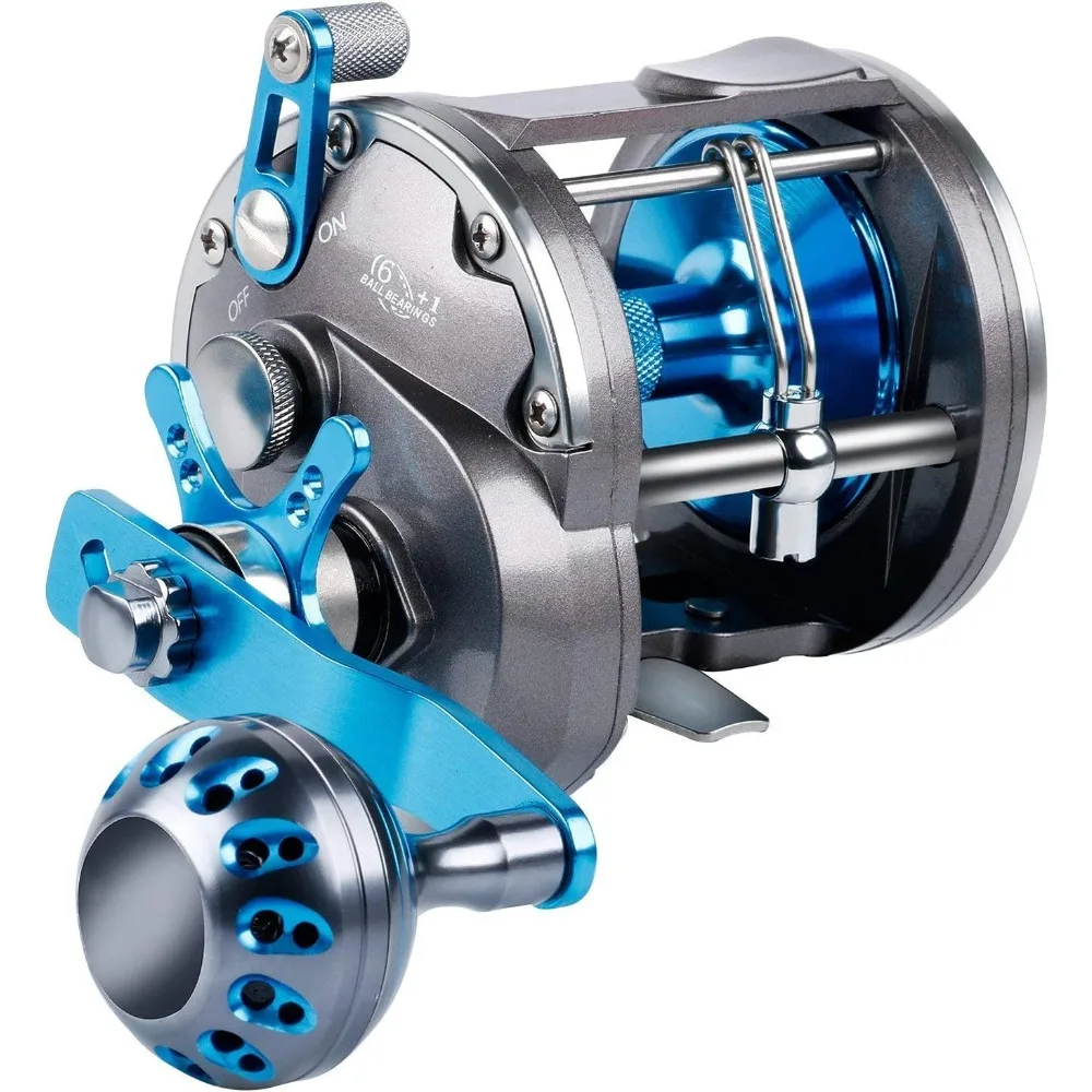 

Trolling Reel Saltwater Level Wind Reels, Drag Reels Boat Fishing Ocean Fishing for Sea Bass Grouper Salmon