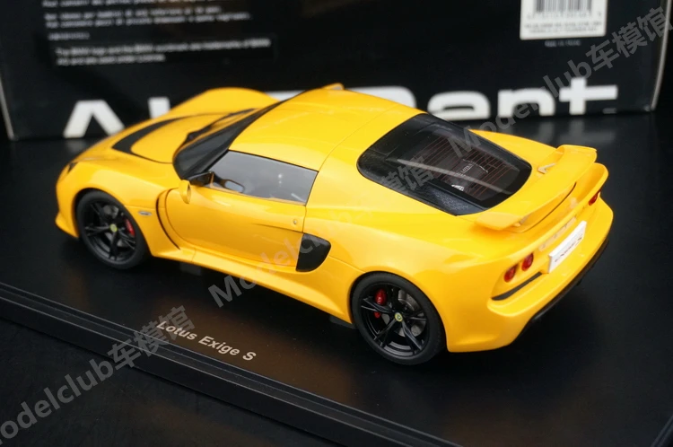 Autoart 1:18 Exige S 옐로우 합금 풀 오픈 시뮬레이션 한정판, 합금 금속 정적 자동차 모델 장난감