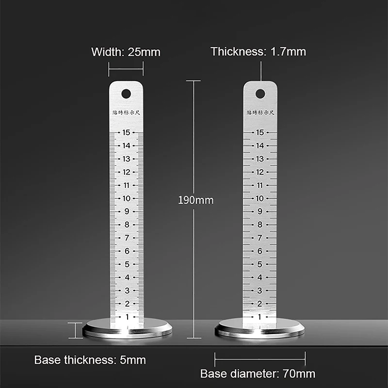 

Линейка для выравнивания напольной плитки из нержавеющей стали, линейка для маркировки высоты кирпичной плитки, настенная напольная плитка, инструмент для украшения инструмента