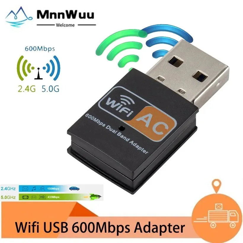 

MnnWuu 600 Mbps dual-band 2.4GHz&5GHz USB2.0 Wi-fi network card free driver Wifi Dongle 802.11n/g/a/ac RTL8811CU Win7/8/10