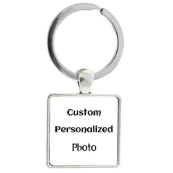 Kişiselleştirilmiş özel kare resim anahtarlık el yapımı sevimli moda sanat fotoğraf aksesuarları takı anahtarlık aile hediye toptan