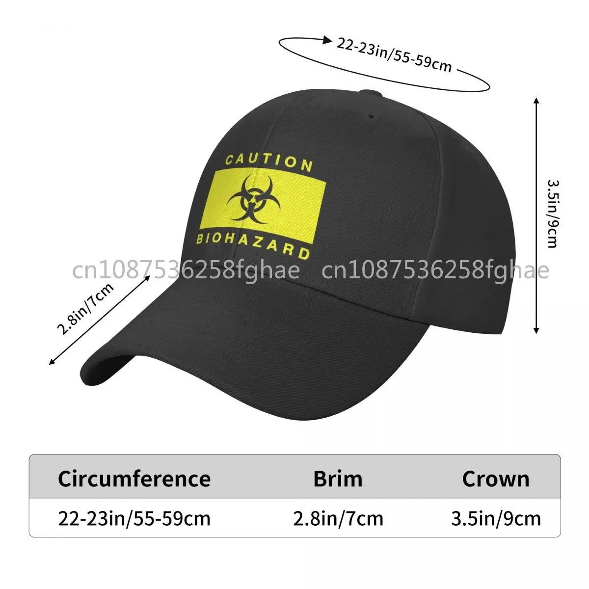 BIOHAZARD Baseball Cap For Men Cotton Hats Adjustable Hat Fashion Casual Cap Truck Driver Hat