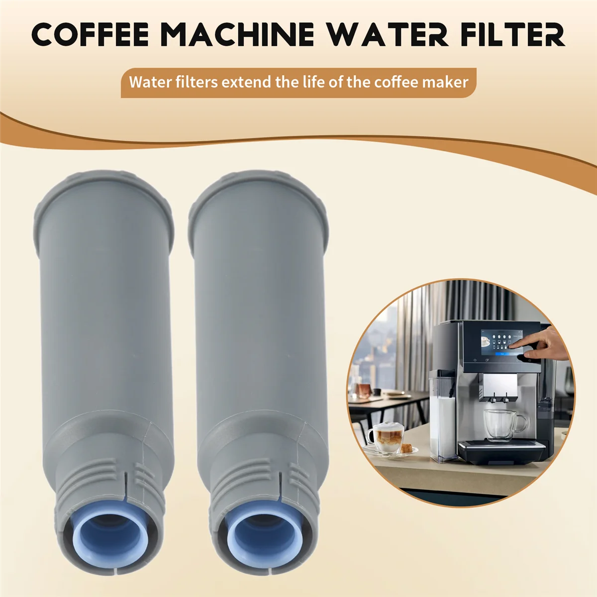 A08I 4 PCS Espresso Machine Water Filter for Krups Claris F088 Aqua Filter System,for Siemens,Bosch,Nivona,Gaggenau,AEG,Neff