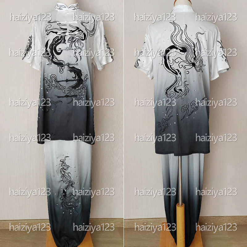 

Униформа для ушу с вышивкой дракона, одежда для кунг-фу, костюм для боевых искусств, одежда для чанцюань, для мужчин, женщин, девочек, мальчиков, детей, взрослых, унисекс