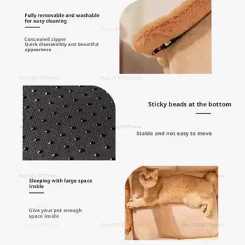 封閉式貓窩,採用防污材料,可拆卸清洗,四季皆宜,室內外通用,大號寵物庇護所 6 最佳銷售 貓戶外屋 - №6