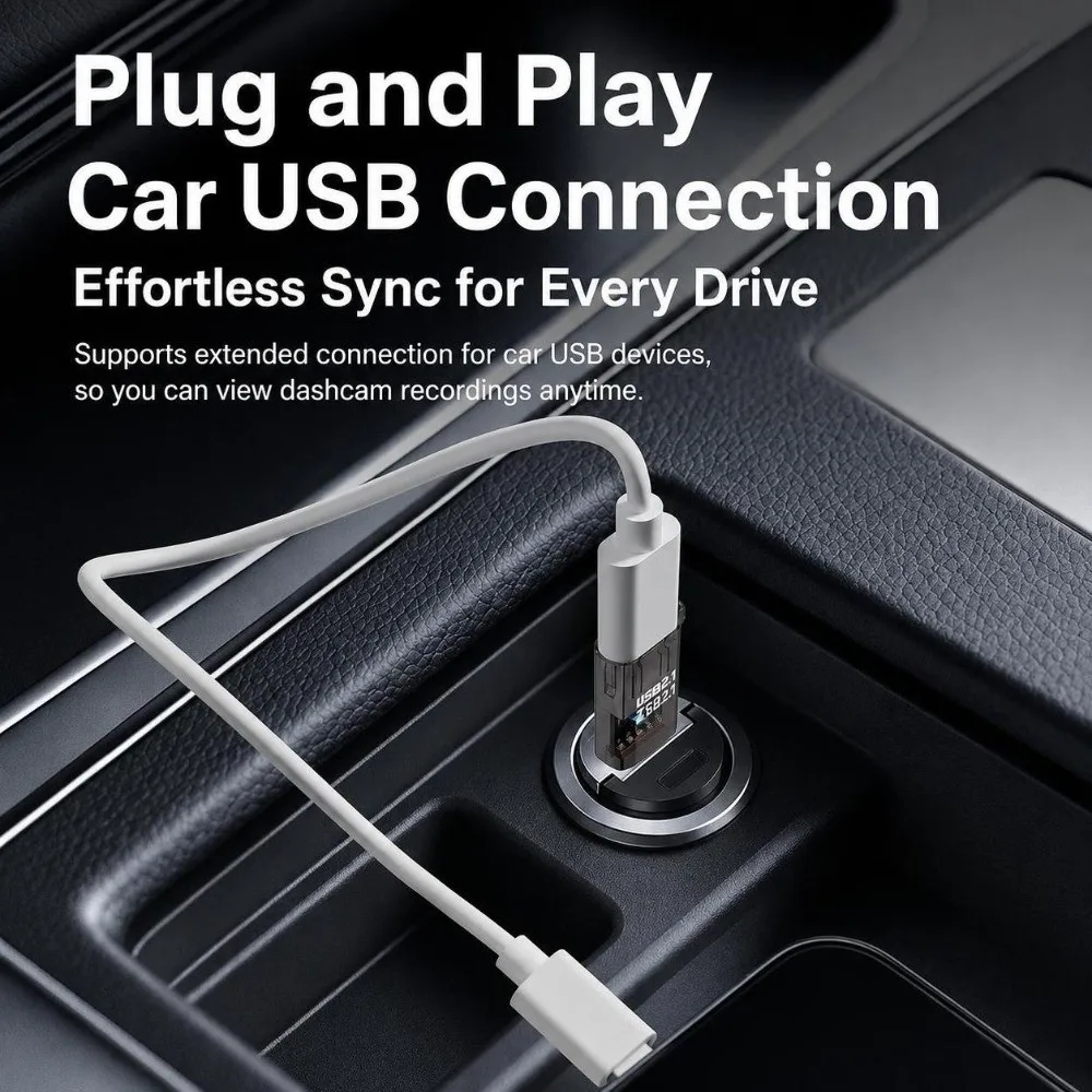 Transparent USB Male To Female Adapter High Speed 60W USB Extension Adapter OTG Function Plastic Converter Connector