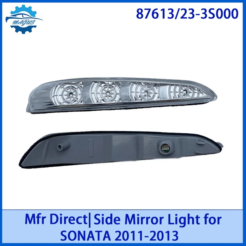 

【For 87613/23-3S000 HYUNDAI SONATA 2011-2013 】Factory Direct LED Side Mirror Turn Signal | Plug & Play Waterproof Replacement