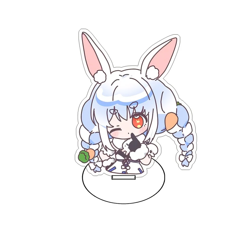Anime Cute Toy Hololive Vtuber Figure Stand Usada Pekora Uruha Rushia Hosimati Suisei Inugami Korone Acrylic Keychain 10CM view 2